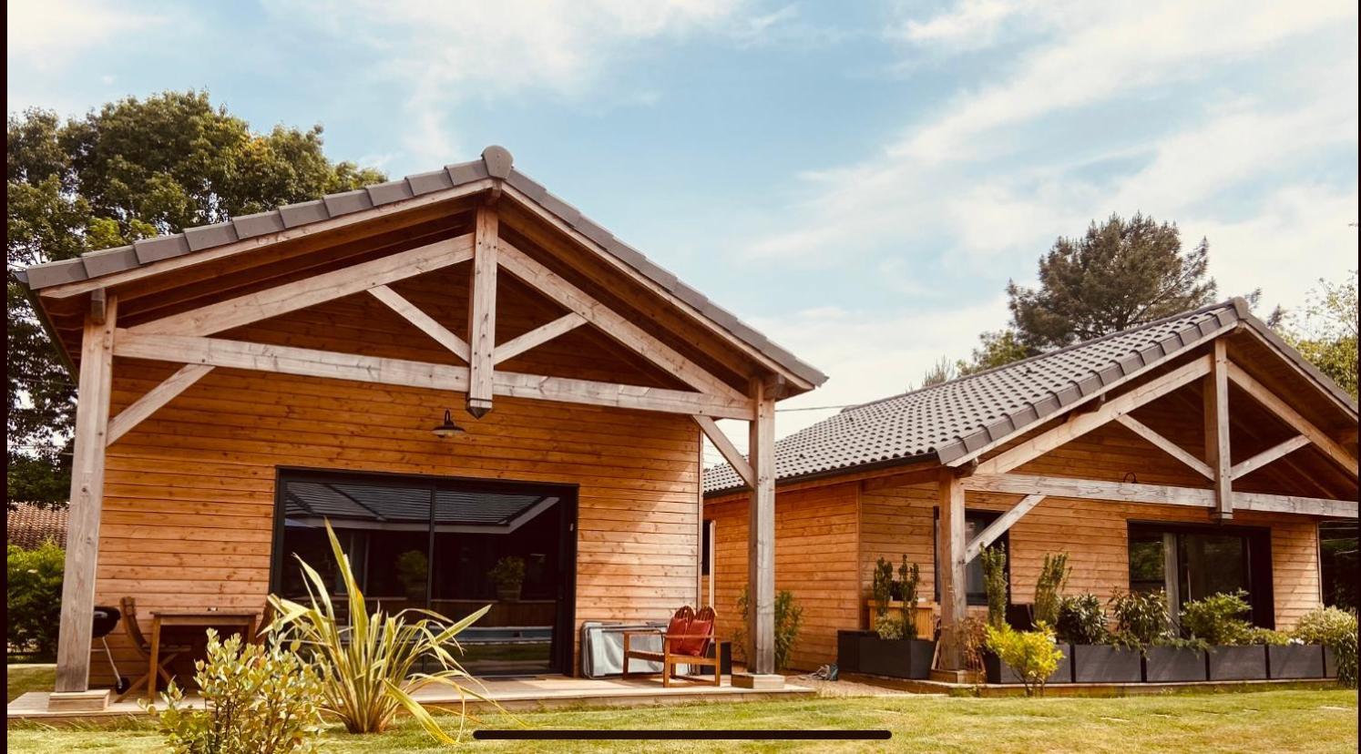 Chalet Montana - Au Cottage Du Medoc - Proche De Bordeaux Saint-Aubin-de-Medoc ภายนอก รูปภาพ